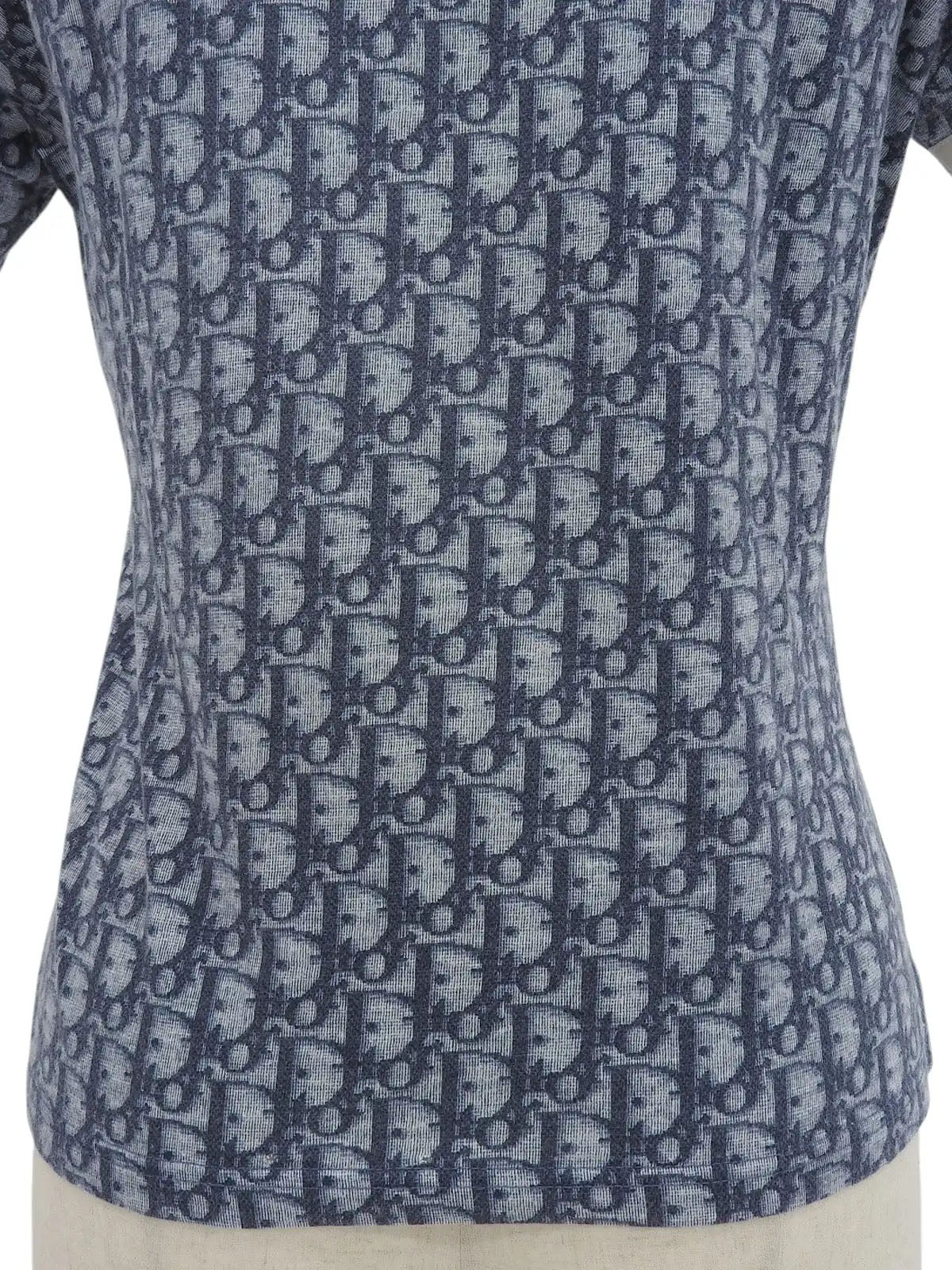 Trotter Pattern Half Sleeve Top in Navy/White