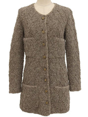 1993年製　CCマークボタンウールコート　アイボリー/マルチ