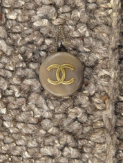 1993年製　CCマークボタンウールコート　アイボリー/マルチ