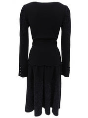 2006 Logo Button Knit Set in Black