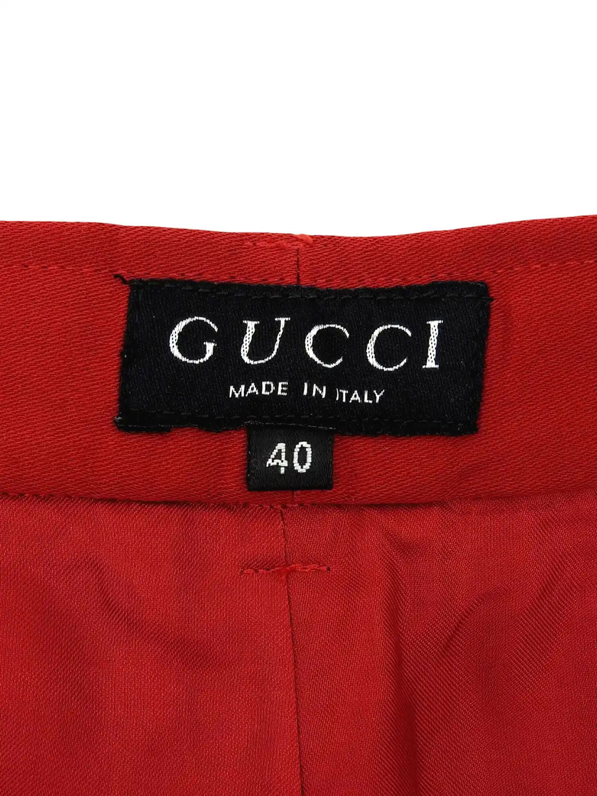 Logo Button Tapered Pants Red