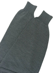 ロゴ刺繍長袖ニットトップス グレー