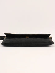 Canvas GG Pattern Studded Handbag in Black