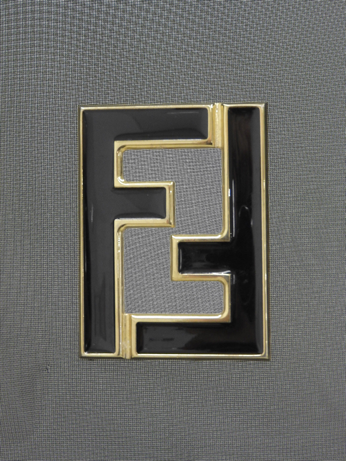 Logo Plate Mesh Tote Bag Black