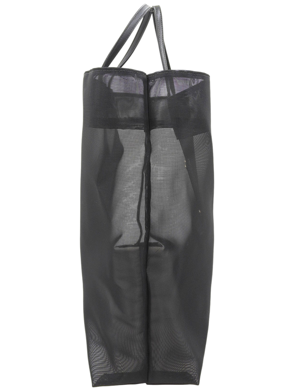 ロゴプレートメッシュトートバッグ ブラック