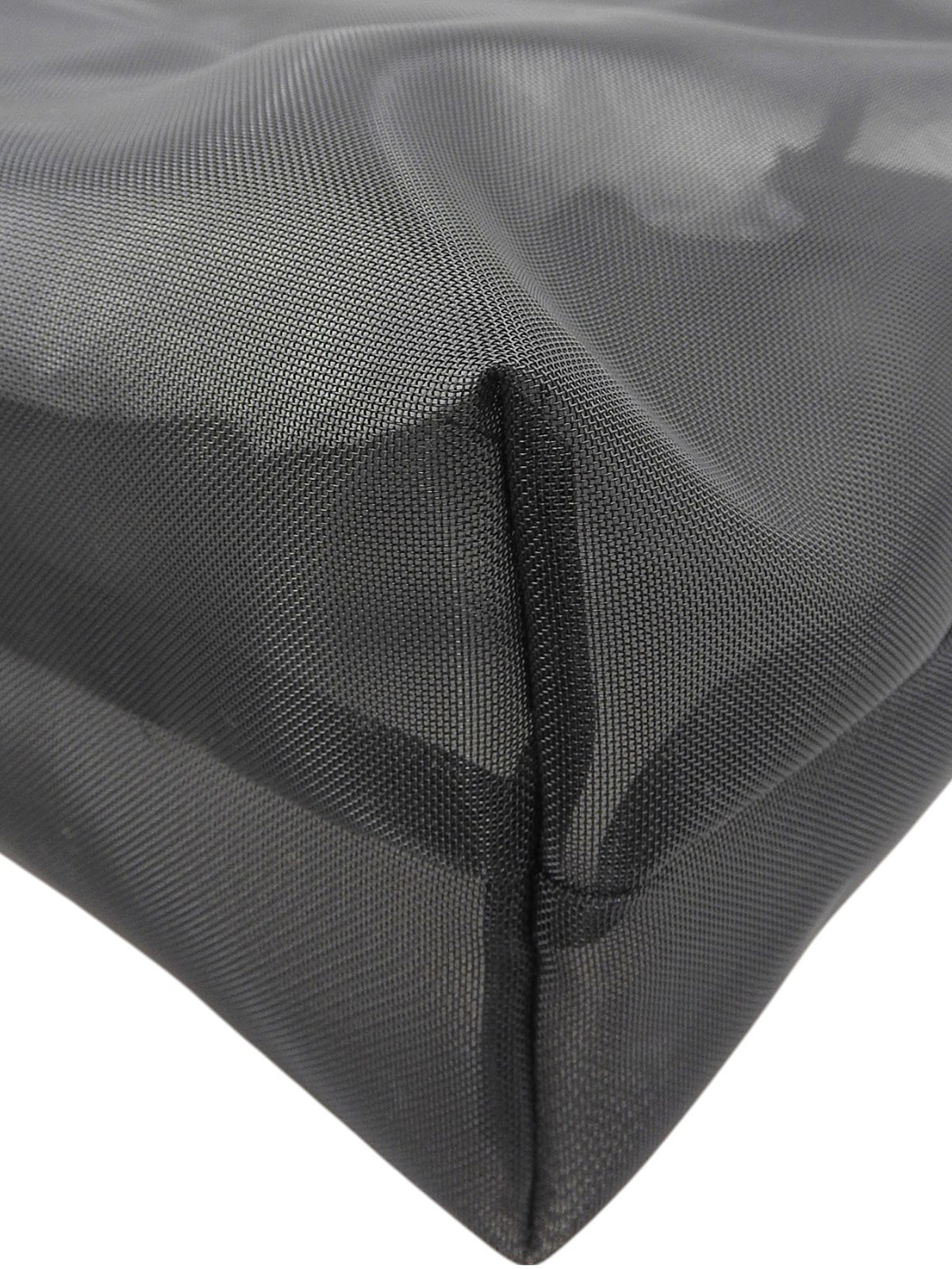 Logo Plate Mesh Tote Bag Black