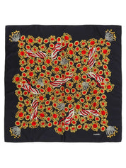 グリポワジュエリーパターンスカーフ ブラック/マルチ