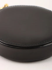 ロゴプレートラウンドコインケース ブラック