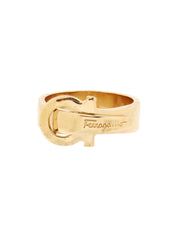 Gancini scarf ring in gold