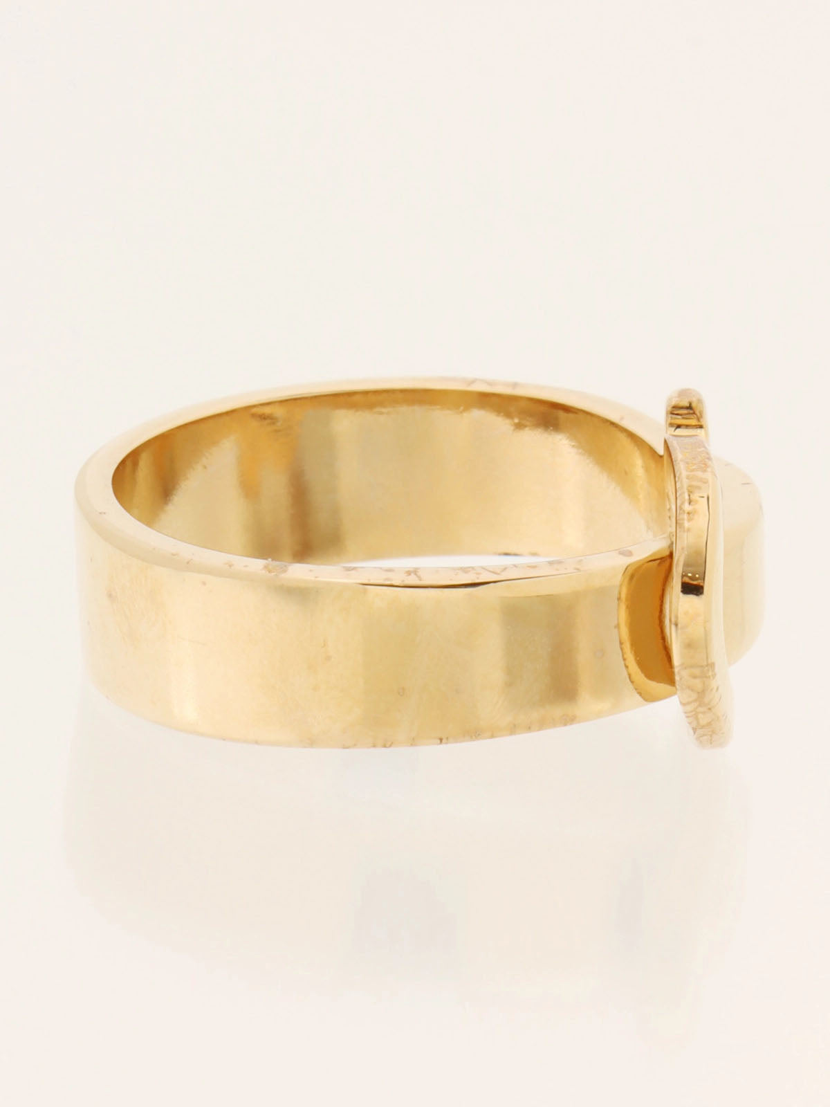 Gancini scarf ring in gold