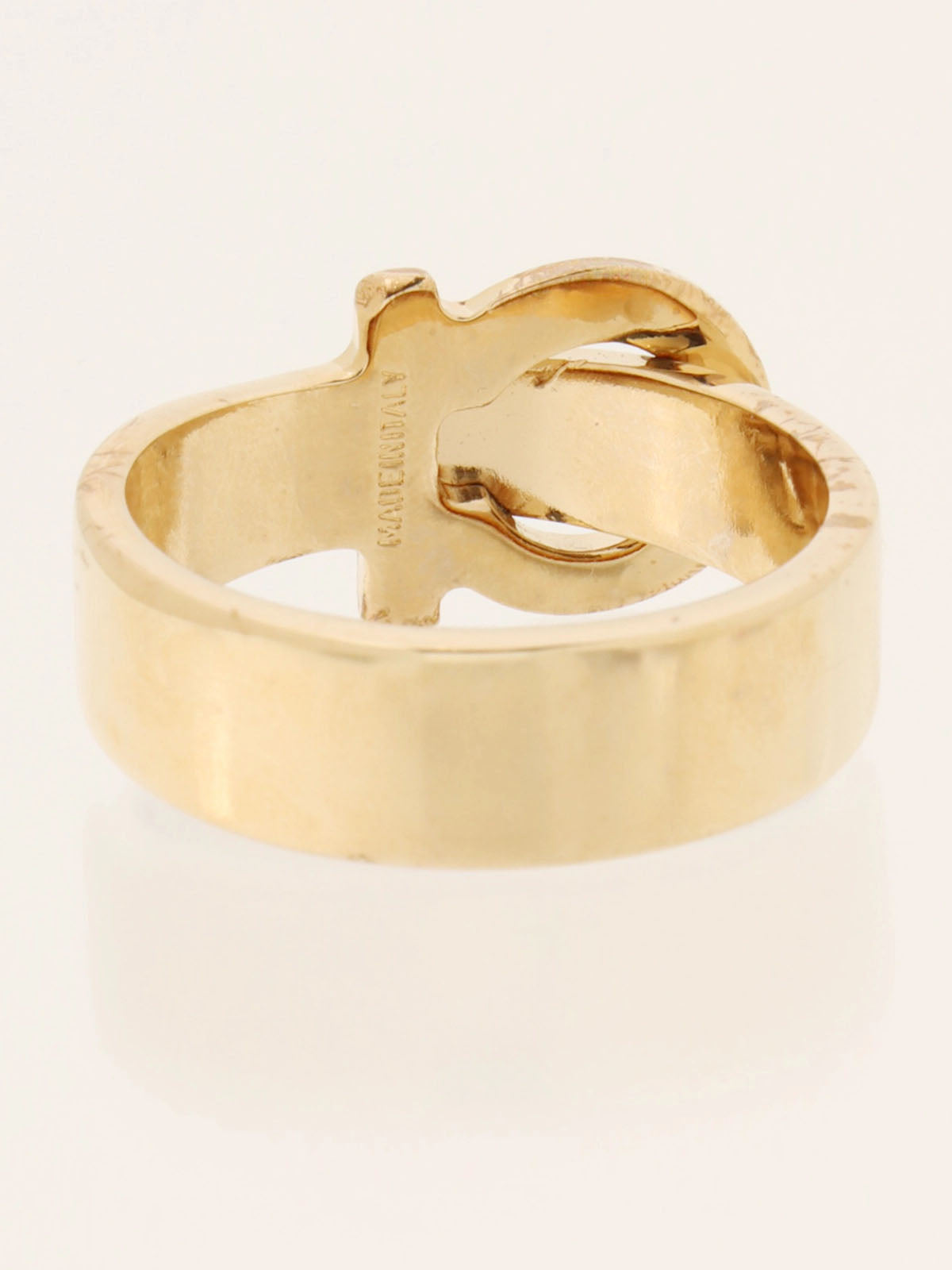Gancini scarf ring in gold