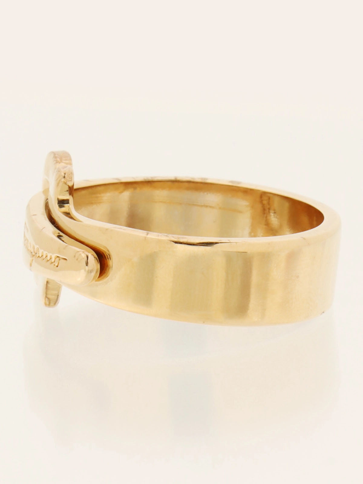 Gancini scarf ring in gold