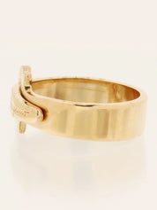 Gancini scarf ring in gold