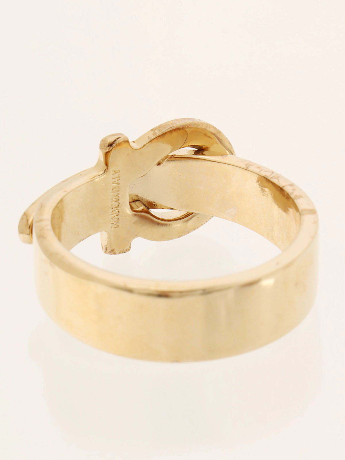 Gancini scarf ring in gold