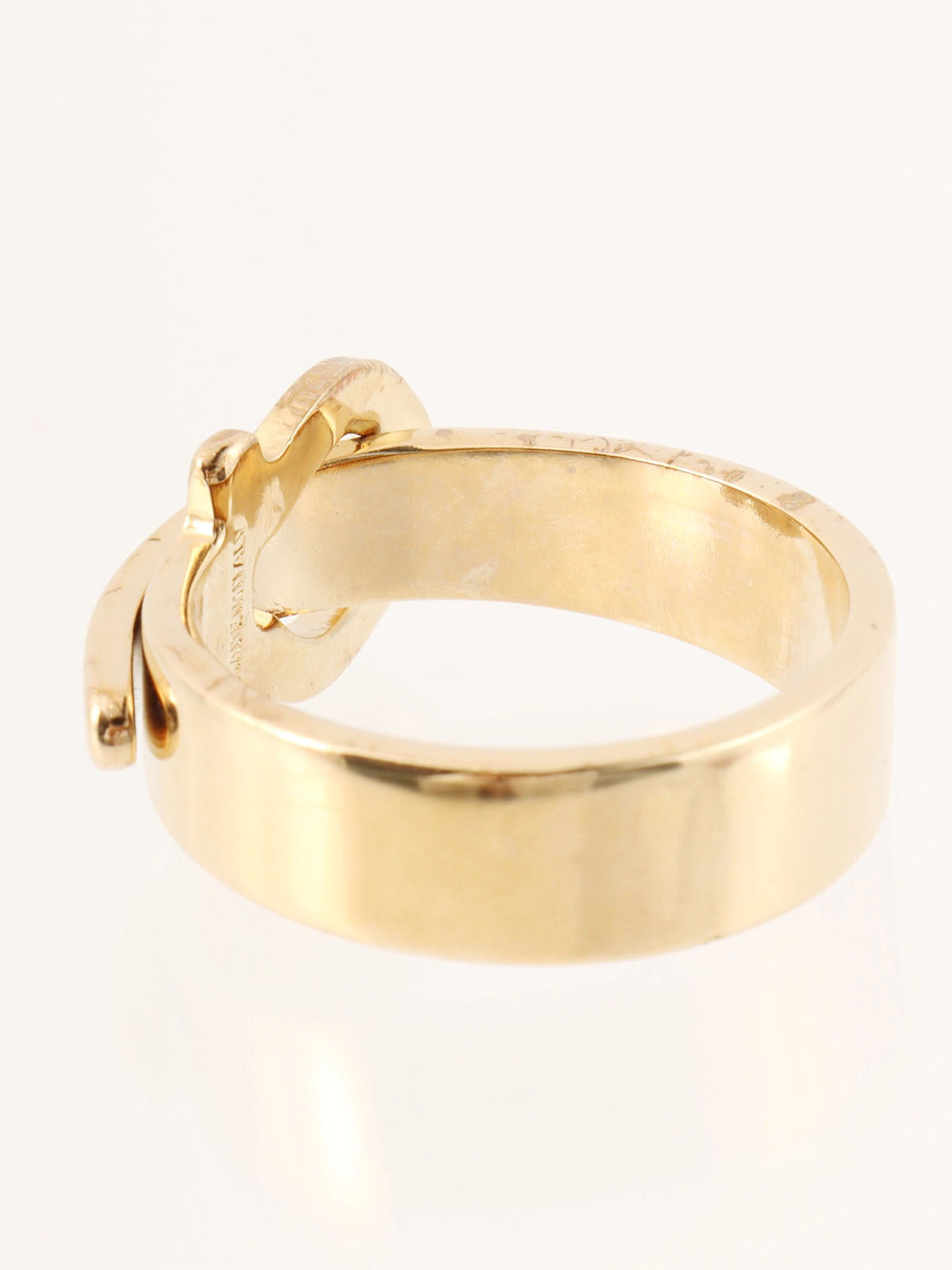 Gancini scarf ring in gold