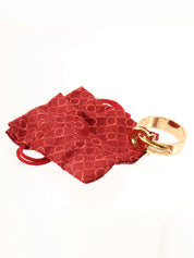 Gancini scarf ring in gold