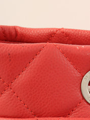 2014 Caviar Skin CC Mark Stitch Chain Tote Bag, Salmon Pink