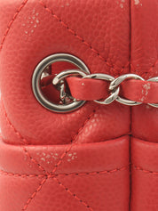 2014 Caviar Skin CC Mark Stitch Chain Tote Bag, Salmon Pink