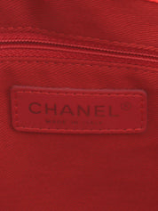 2014 Caviar Skin CC Mark Stitch Chain Tote Bag, Salmon Pink