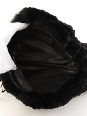 2007年頃 ファーCCマークチャームチェーンショルダーバッグ ブラック