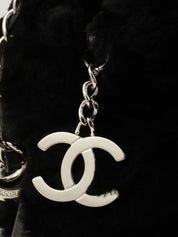 2007年頃 ファーCCマークチャームチェーンショルダーバッグ ブラック