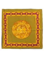 Macadam logo multi-motif scarf in navy/burgundy/multi
