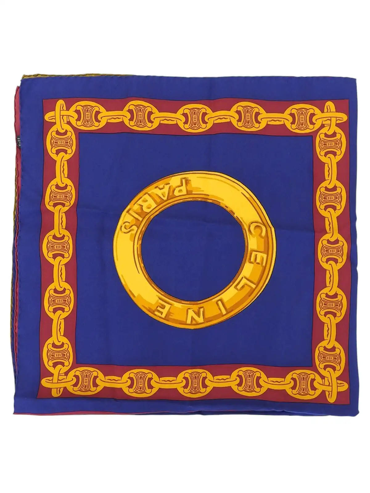 Macadam logo multi-motif scarf in navy/burgundy/multi