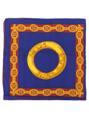 Macadam logo multi-motif scarf in navy/burgundy/multi