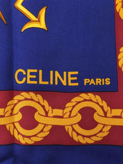 Macadam logo multi-motif scarf in navy/burgundy/multi