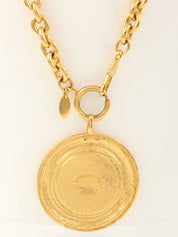 ラウンドカンボンネックレス ゴールド