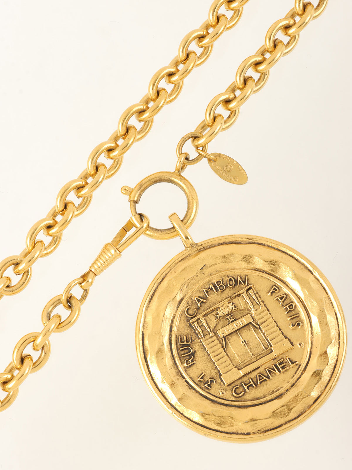 ラウンドカンボンネックレス ゴールド