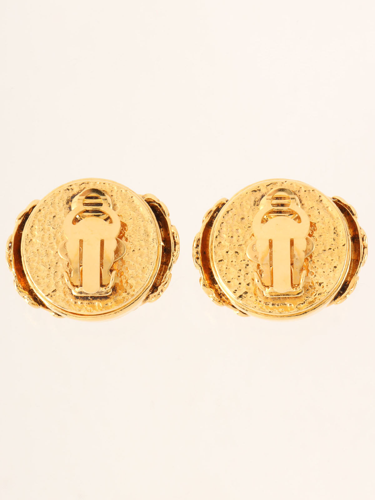 1994年製　ラウンドパールCCマークイヤリング　ゴールド