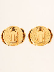 1994年製　ラウンドパールCCマークイヤリング　ゴールド