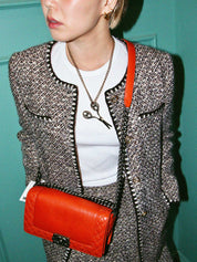 2002年製 ラインストーンシザーモチーフCCマークネックレス ゴールド