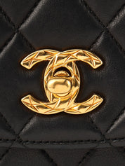 1992 CC Turnlock Handbag Black