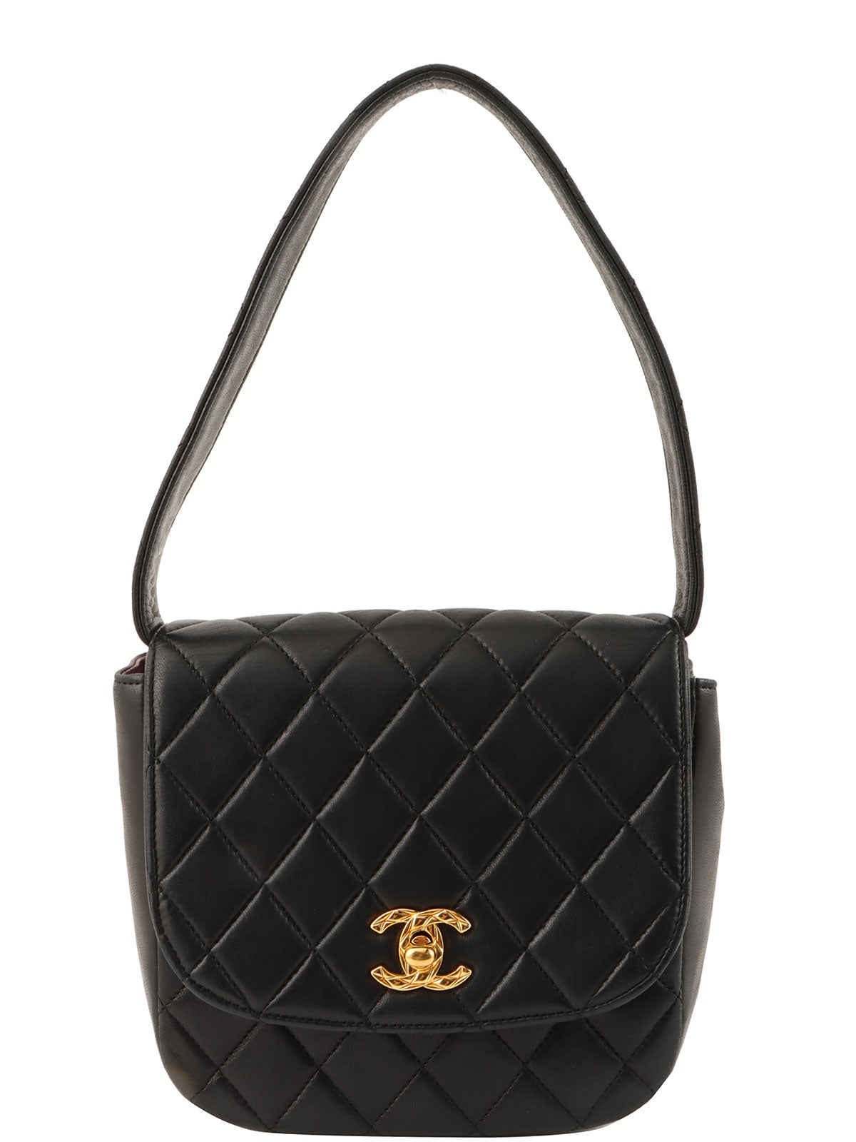 1992 CC Turnlock Handbag Black