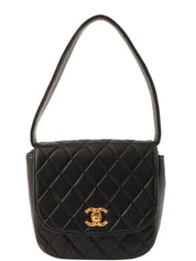 1992 CC Turnlock Handbag Black
