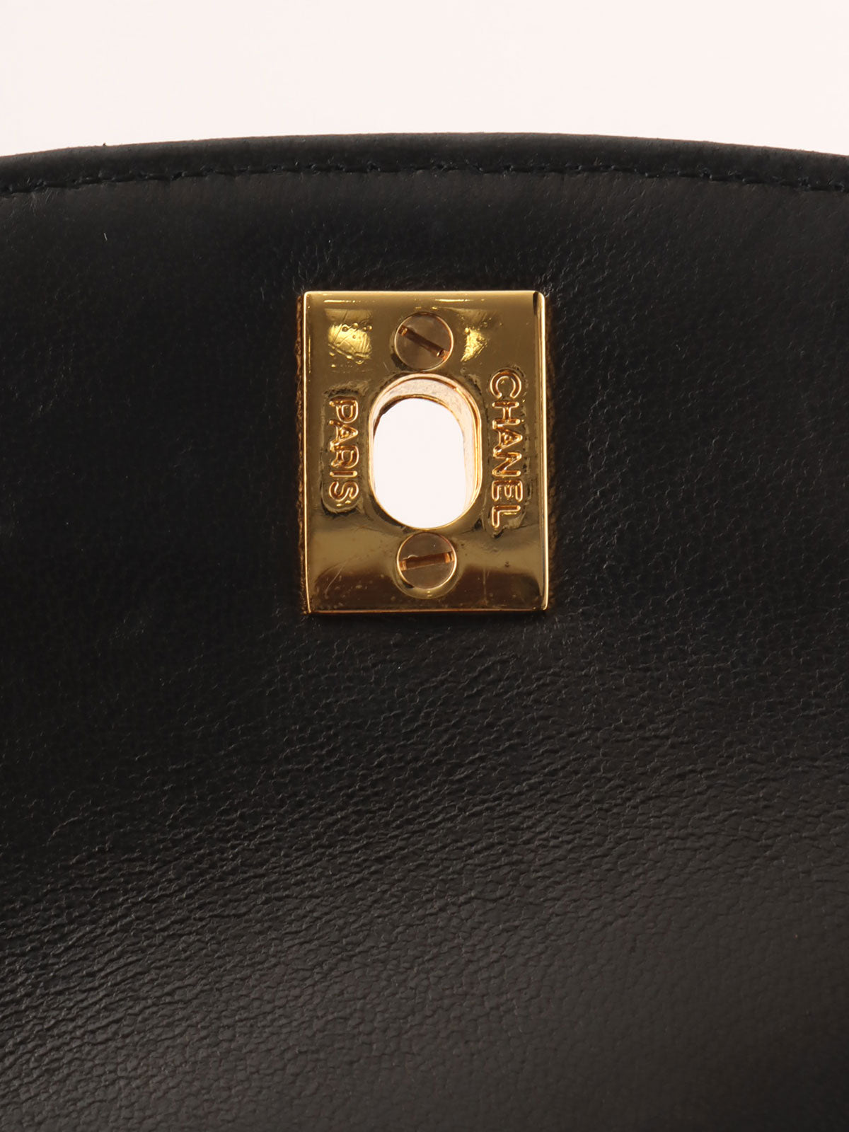1992 CC Turnlock Handbag Black