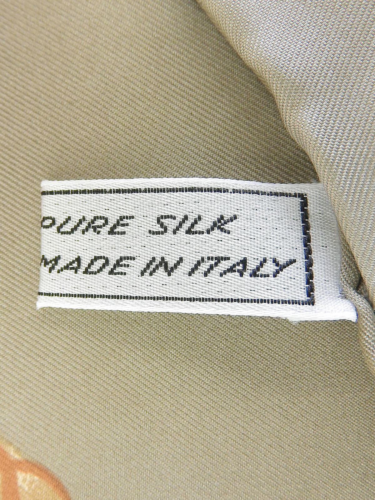 腰带图案围巾 卡其色/多色