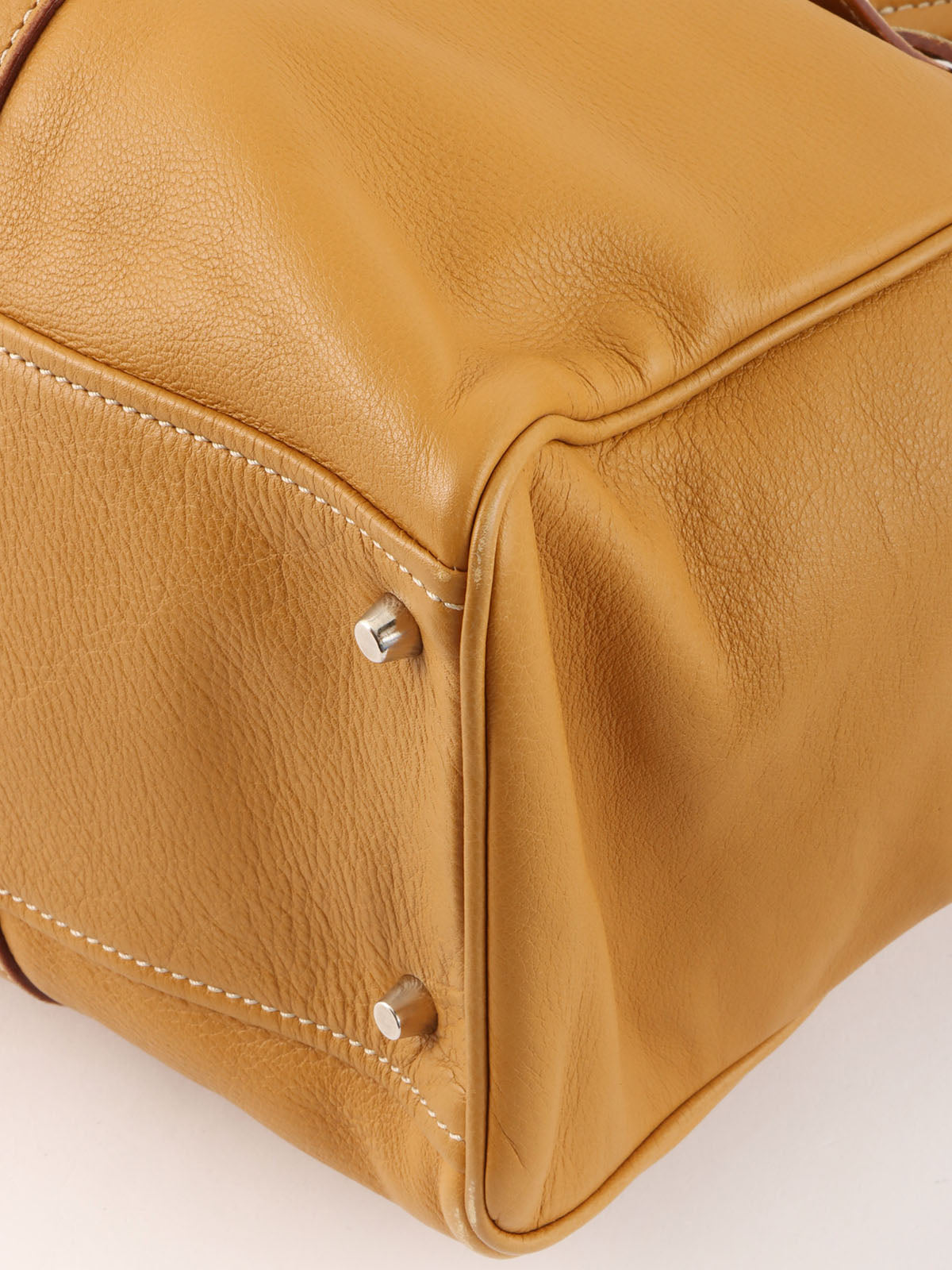 Logo Plate Tote Bag Mustard