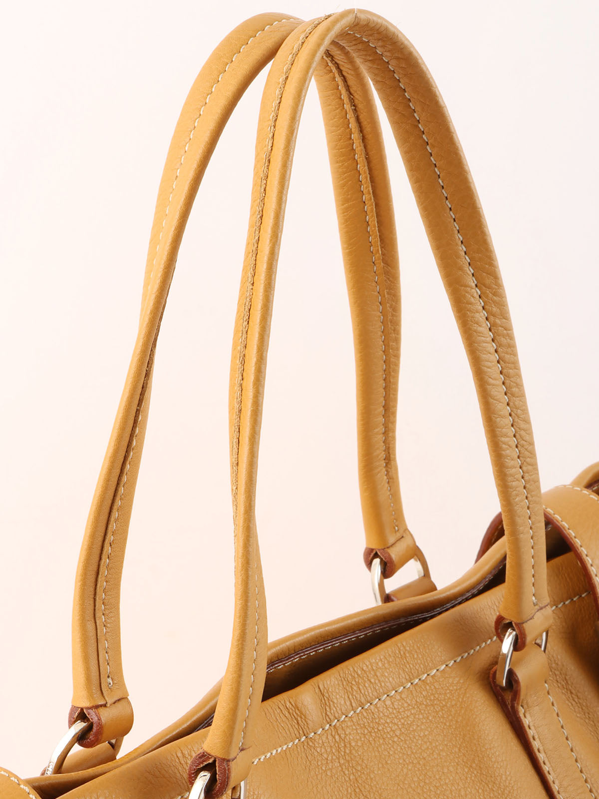 Logo Plate Tote Bag Mustard