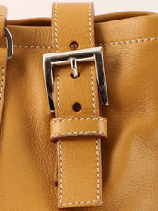 Logo Plate Tote Bag Mustard