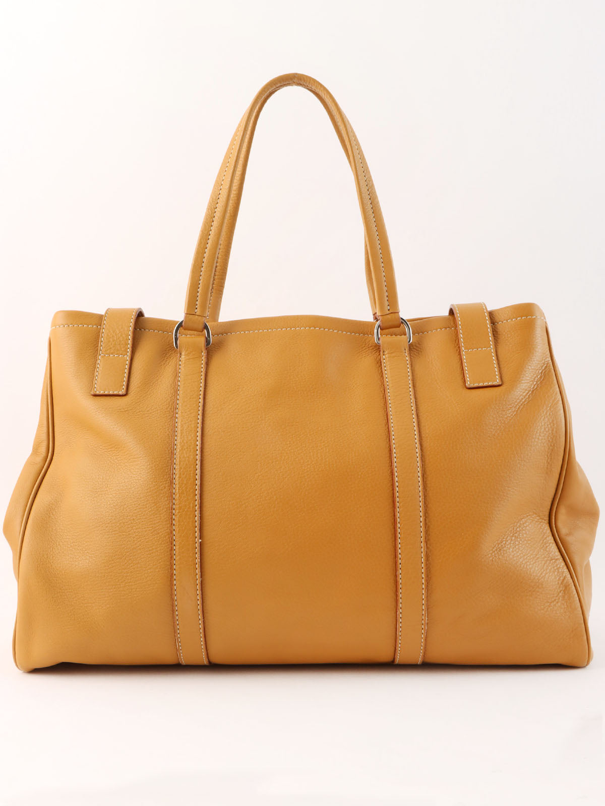 Logo Plate Tote Bag Mustard