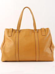 Logo Plate Tote Bag Mustard