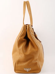 Logo Plate Tote Bag Mustard