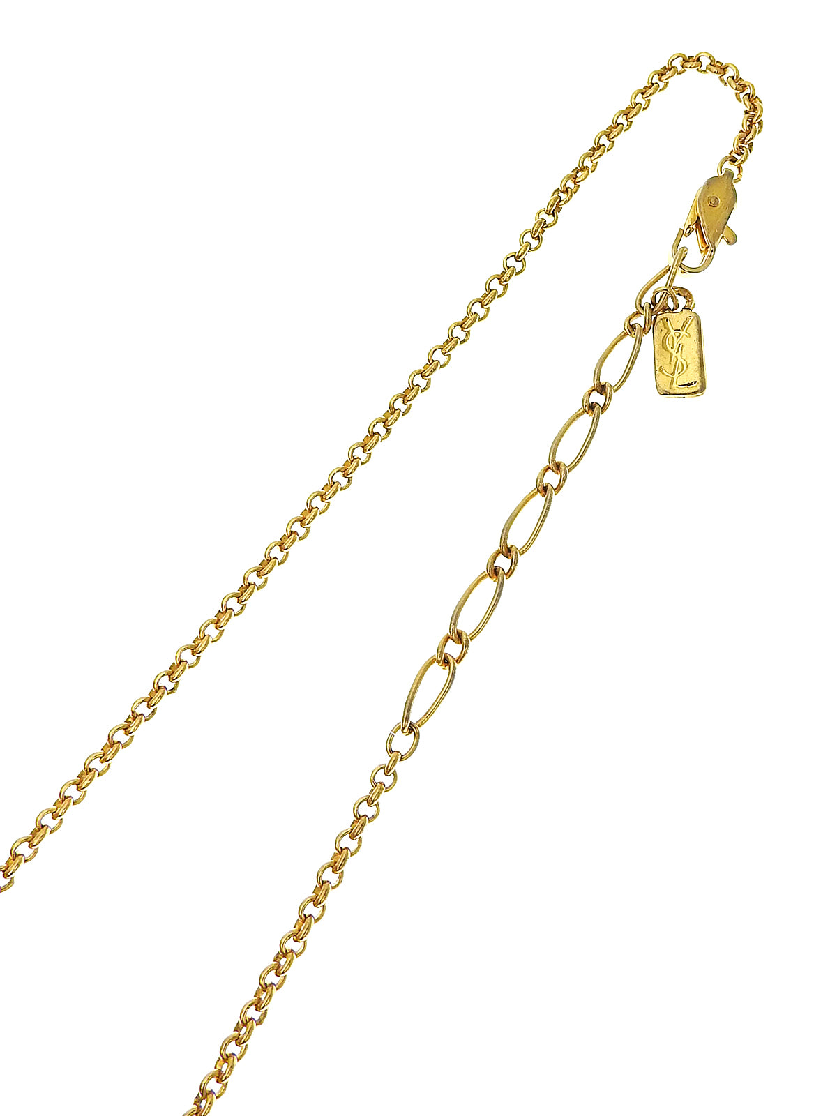 金质方形logo吊坠项链