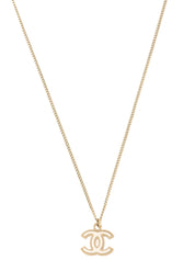 2009 CC Mark Necklace White/Gold