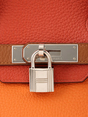 2012 Birkin Harlequin 30 Orange/Blue/Gray