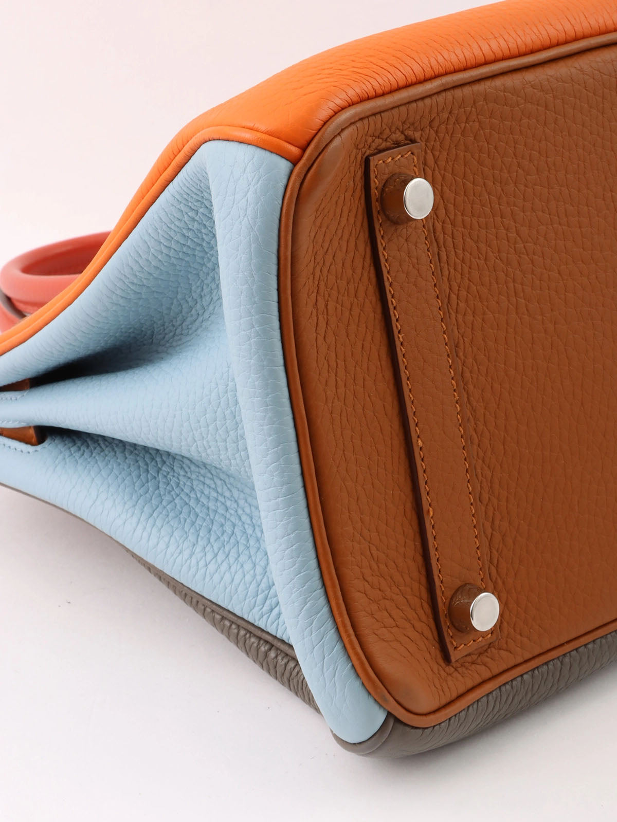 2012 Birkin Harlequin 30 Orange/Blue/Gray