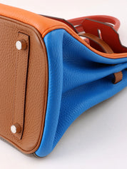 2012 Birkin Harlequin 30 Orange/Blue/Gray